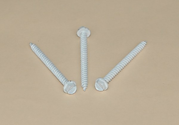 Slotted Hex Washer Head Screw-White Painted